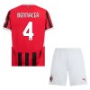 Camiseta de fútbol AC Milan Bennacer 4 Niño 1ª equipación 2024-25